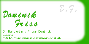 dominik friss business card